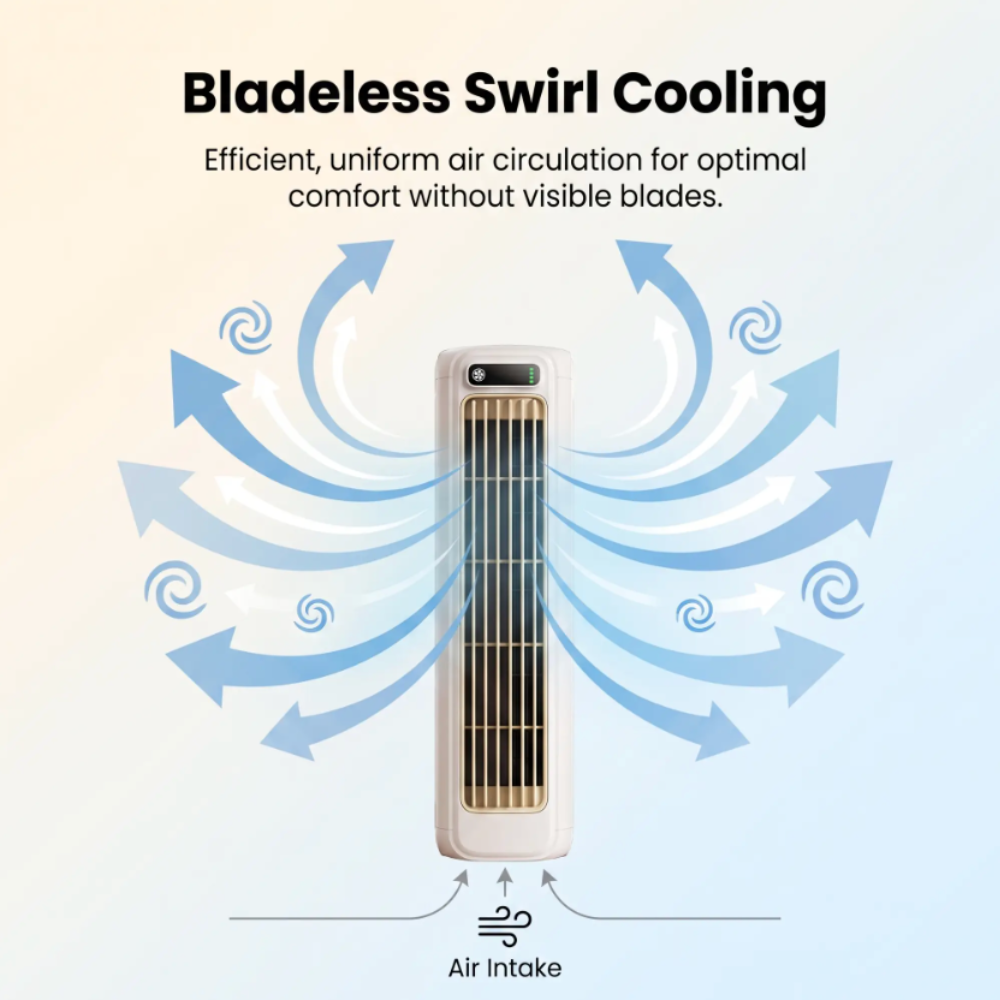 Wall-mounted Cooling Fan for Kitchen - ABS PVC, Usb-C Rechargeable, view 4