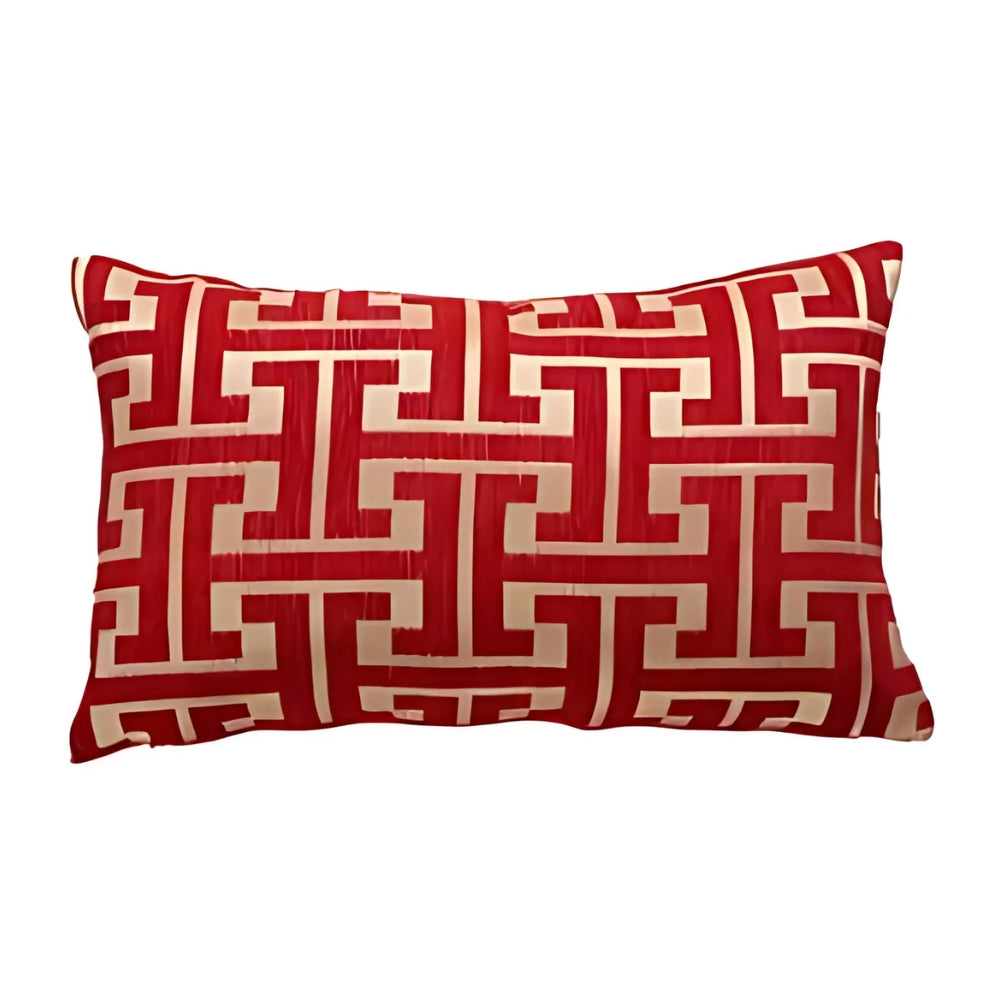 Maze Pattern Cushion Cover - Chenille Woven Fabric, 18" or 20"