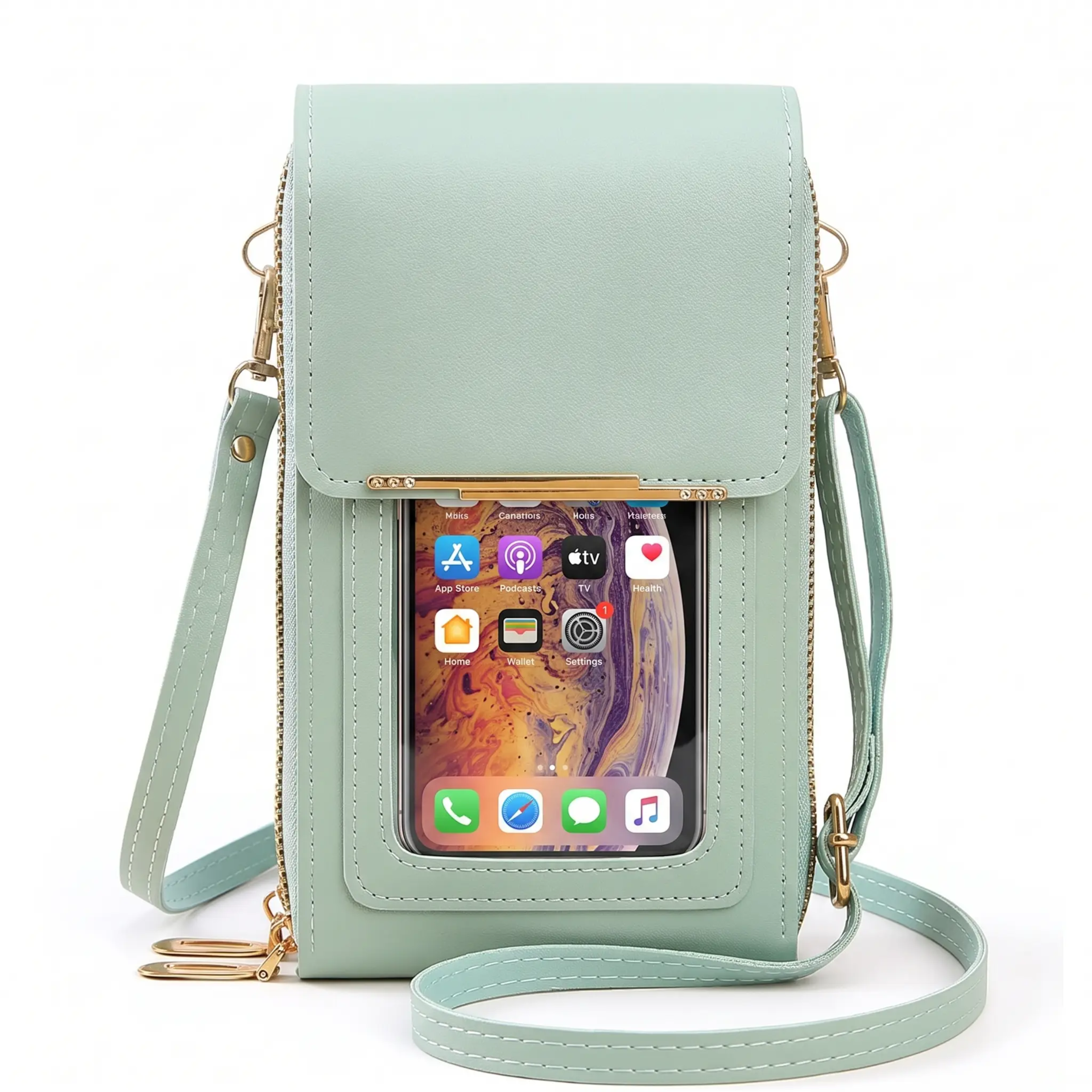 RFID Anti-Theft Crossbody Phone Wallet - Fits up to 6.7" Screens, view 19
