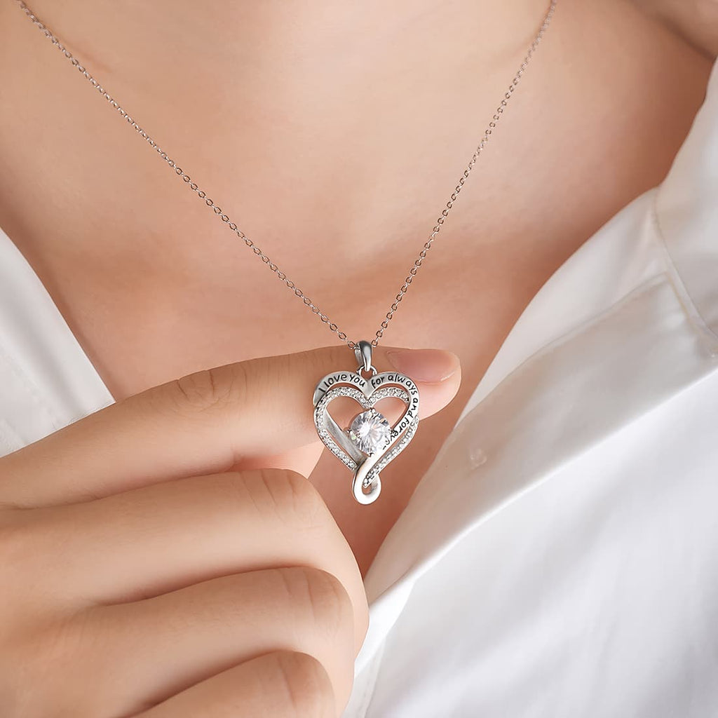 Sterling Silver Necklace for Wife - 2.5 cm Pendant, Adjustable 45 cm Chain, view 5