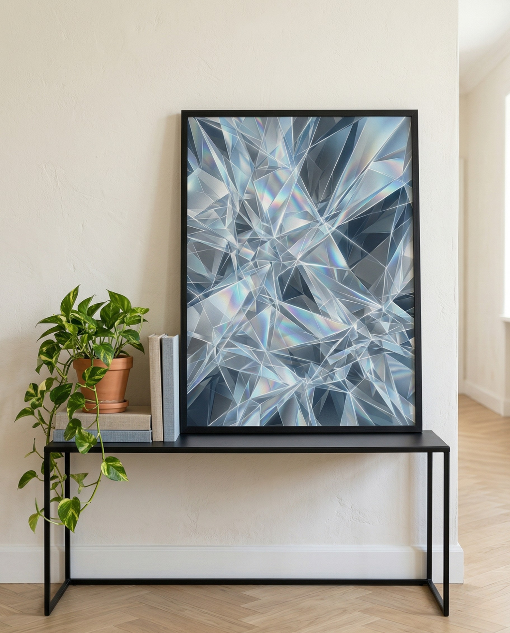 Abstract Geometric Print - Fractured Light-Welvere