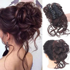 Curly Hair Bun Clip-in Hair Piece - Synthetic Hair, Natural Look, Volume, view 15