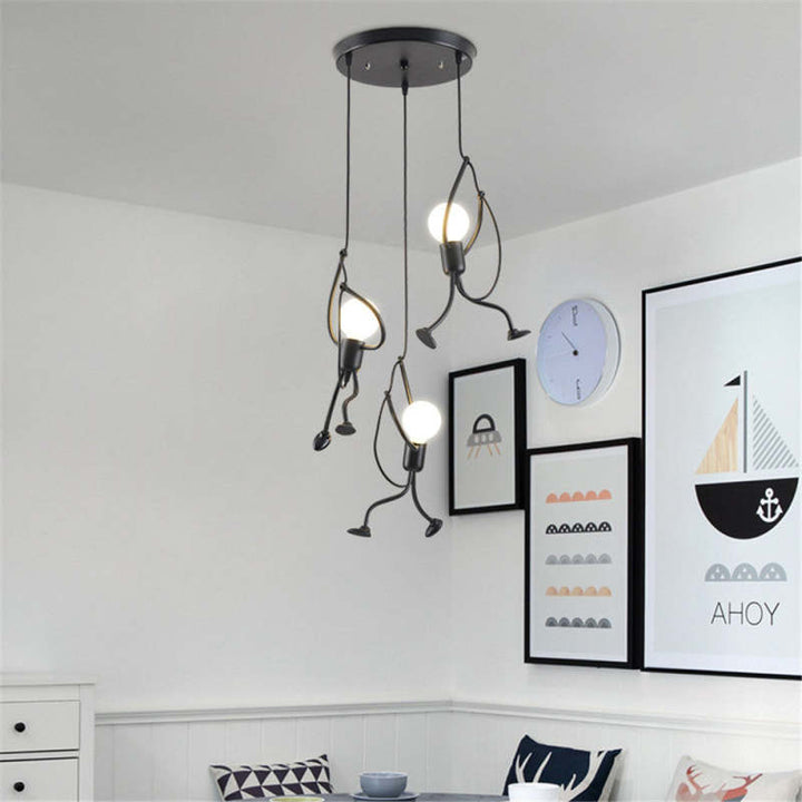 Retro Iron Man Ceiling Lamp - High-Quality Metal, Vintage Design, view 8