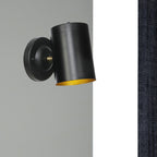 Farmhouse Black Metal Wall Lamp for Bedside - Cylindrical, Wall Mount, 6", view 2