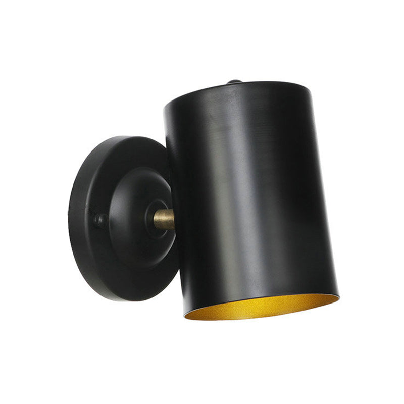 Farmhouse Black Metal Wall Lamp for Bedside - Cylindrical, Wall Mount, 6", view 5