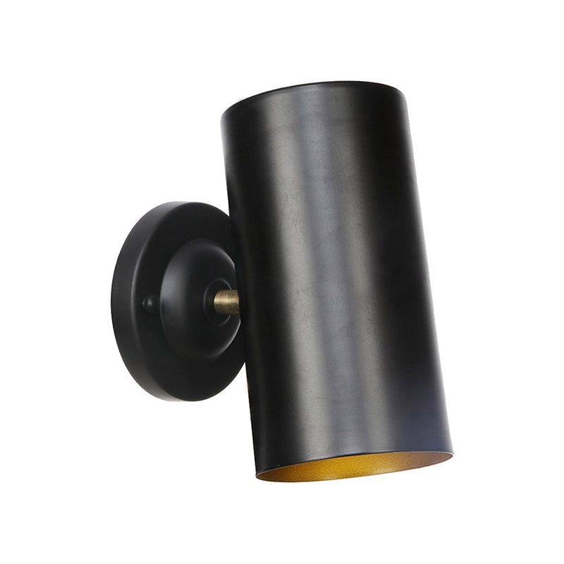 Farmhouse Black Metal Wall Lamp for Bedside - Cylindrical, Wall Mount, 6", view 7