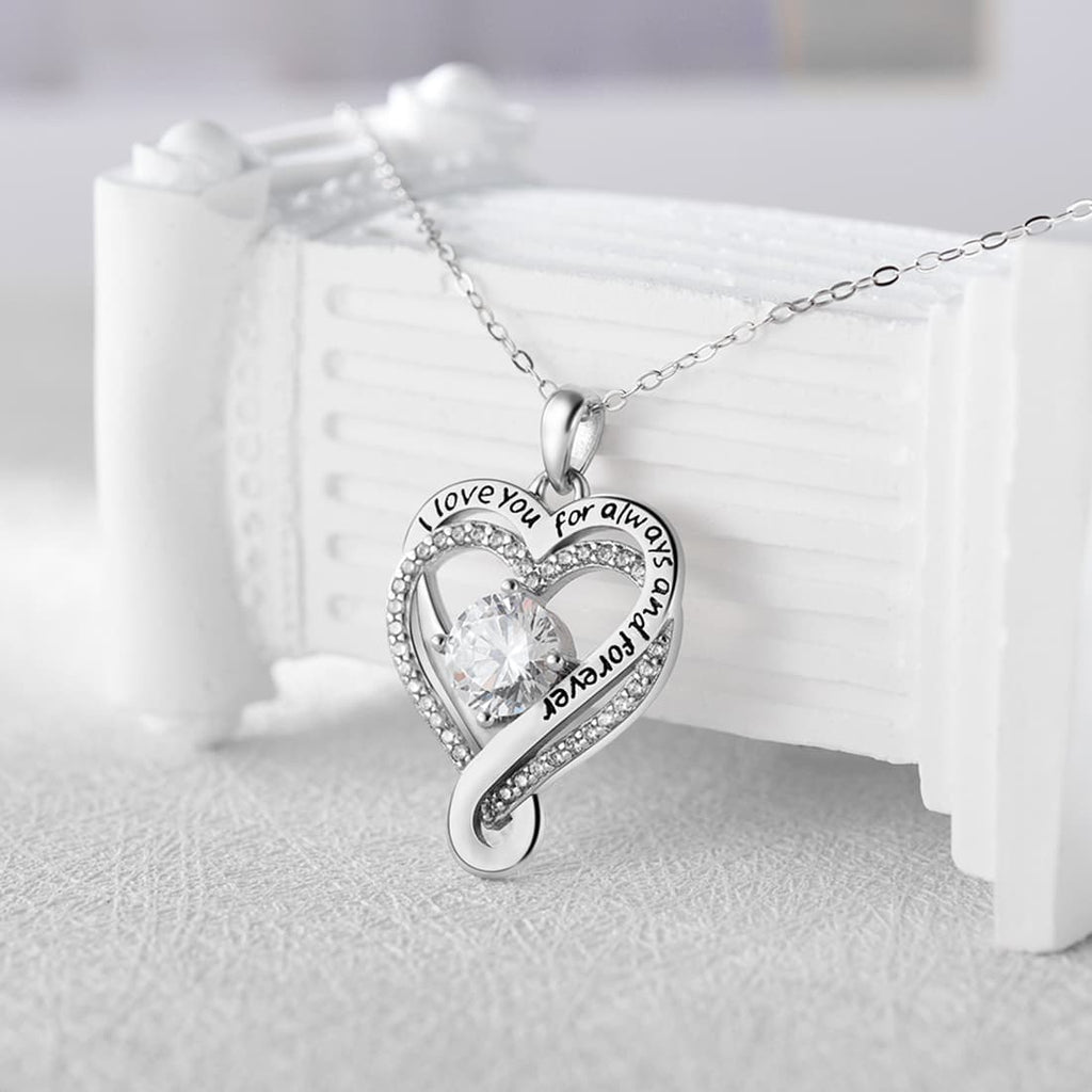 Sterling Silver Necklace for Wife - 2.5 cm Pendant, Adjustable 45 cm Chain, view 6