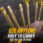 Titanium-Coated High-Speed Steel Drill Bits with Tags (6 pcs) - 3-8 mm Sizes, view 8