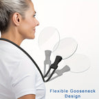 5X Hands-Free Neck Magnifier for Seniors, 13 cm Lens for Reading and Crafts