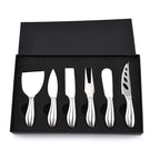 6-Piece Stainless Steel and Wood Cheese Knife Set for Charcuterie
