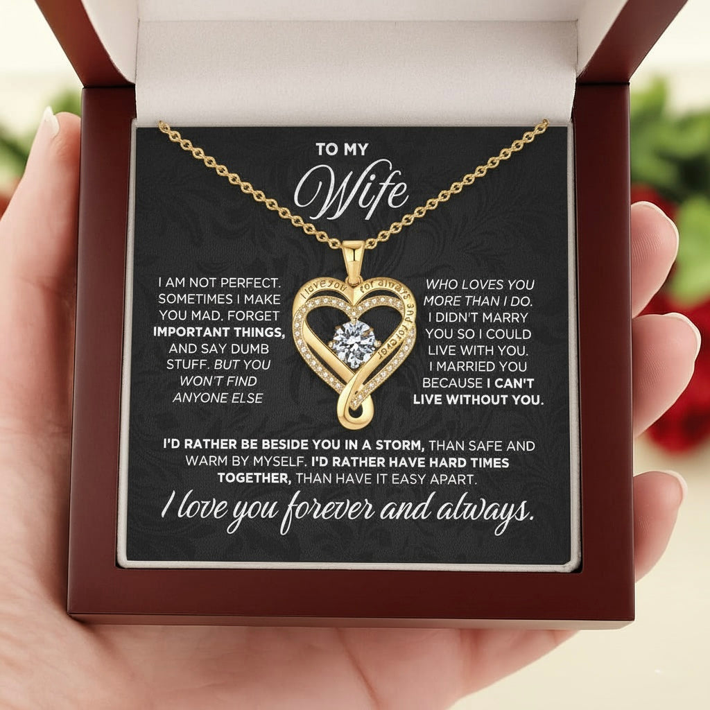 Sterling Silver Necklace for Wife - 2.5 cm Pendant, Adjustable 45 cm Chain, view 9
