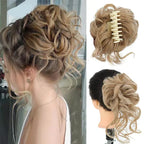 Curly Hair Bun Clip-in Hair Piece - Synthetic Hair, Natural Look, Volume, view 8