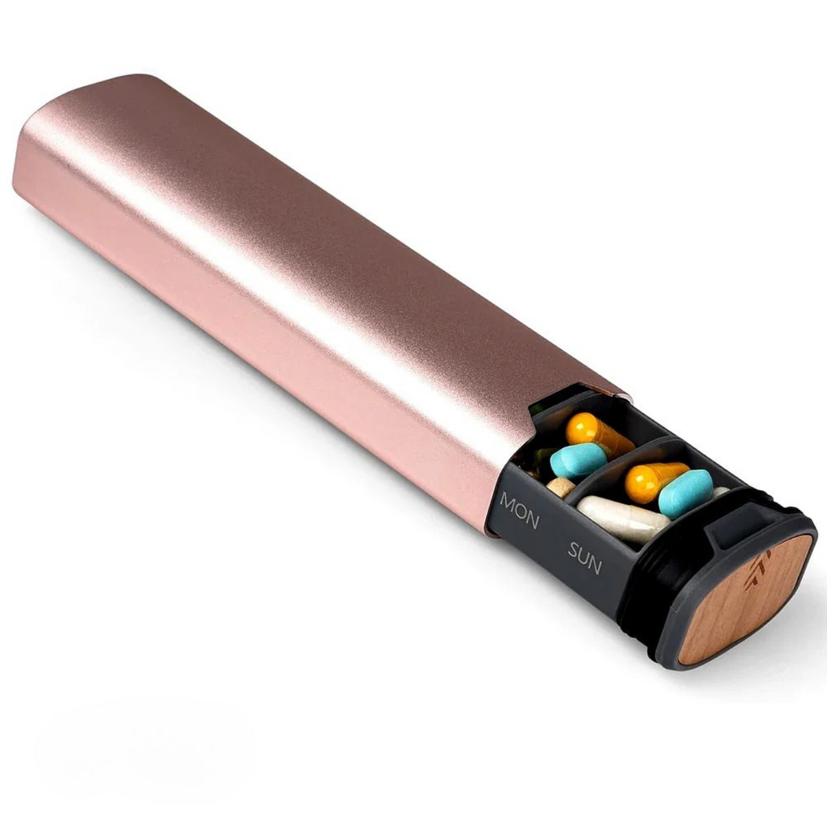 7-Day Medication Organiser, Compact Plastic Pill Box for Home and Travel