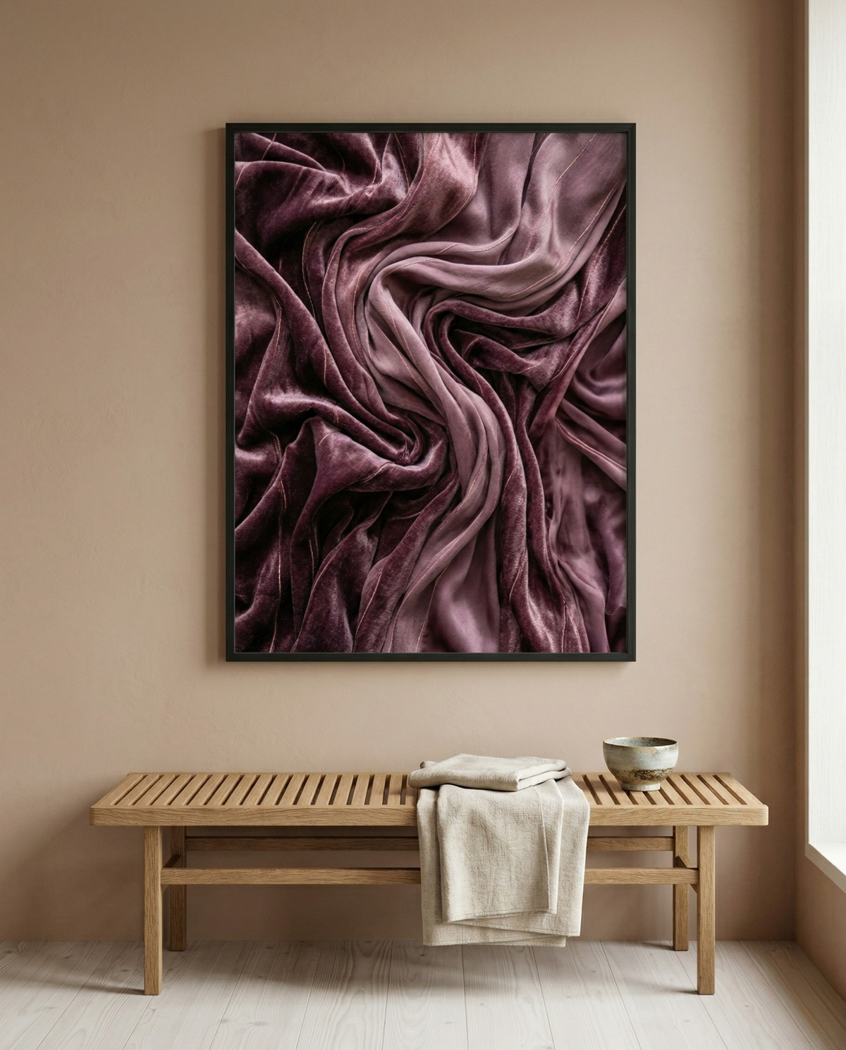 Purple Abstract Print - Velvet Fold-Welvere
