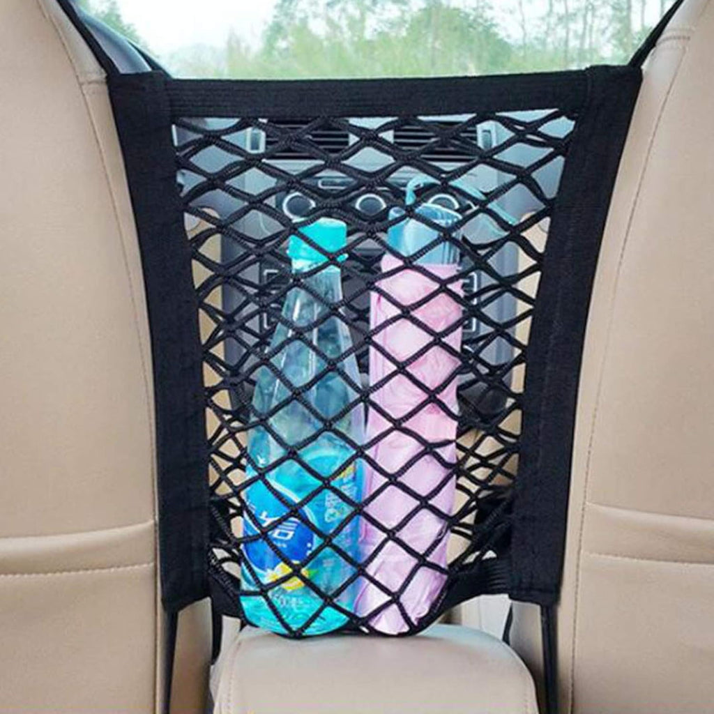 Stretchable Car Seat Divider and Storage Net with Pet Barrier - Mesh, 9.86 in, view 4