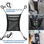 Stretchable Car Seat Divider and Storage Net with Pet Barrier - Mesh, 9.86 in, view 3