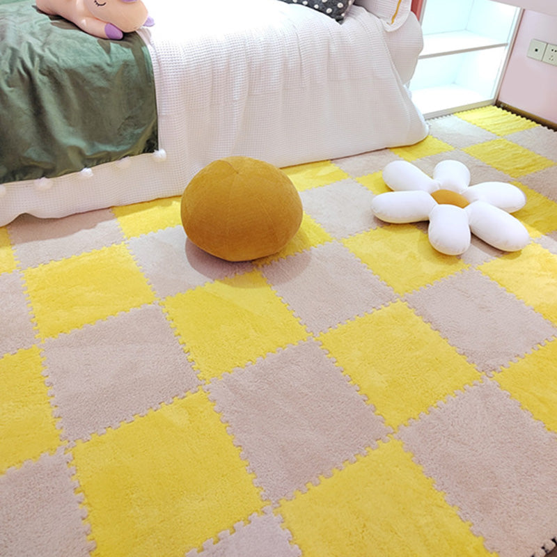 Plush Cut Composite Non-Slip Carpet Tiles for Indoor Bedroom - 12" x 12", view 21