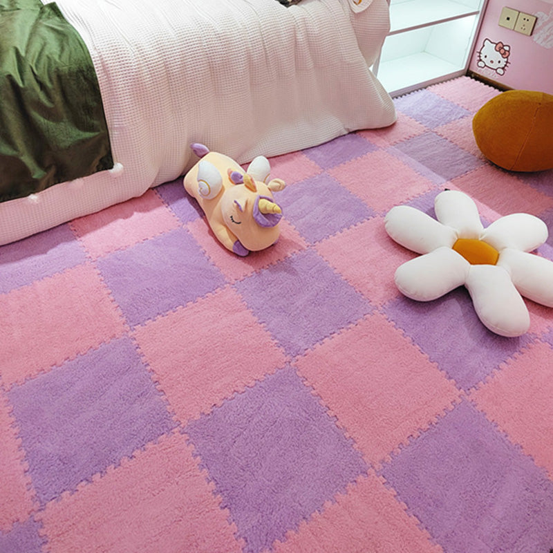 Plush Cut Composite Non-Slip Carpet Tiles for Indoor Bedroom - 12" x 12", view 20