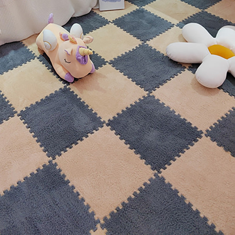 Plush Cut Composite Non-Slip Carpet Tiles for Indoor Bedroom - 12" x 12", view 14