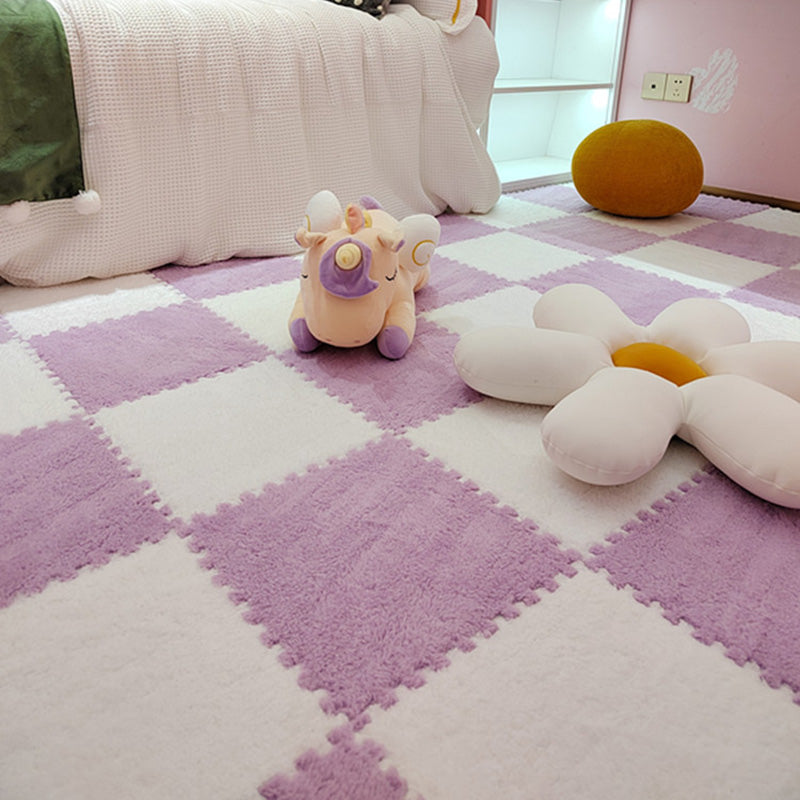 Plush Cut Composite Non-Slip Carpet Tiles for Indoor Bedroom - 12" x 12", view 32