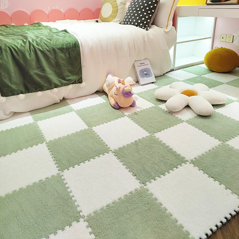 Plush Cut Composite Non-Slip Carpet Tiles for Indoor Bedroom - 12" x 12", view 37