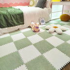 Plush Cut Composite Non-Slip Carpet Tiles for Indoor Bedroom - 12" x 12", view 37