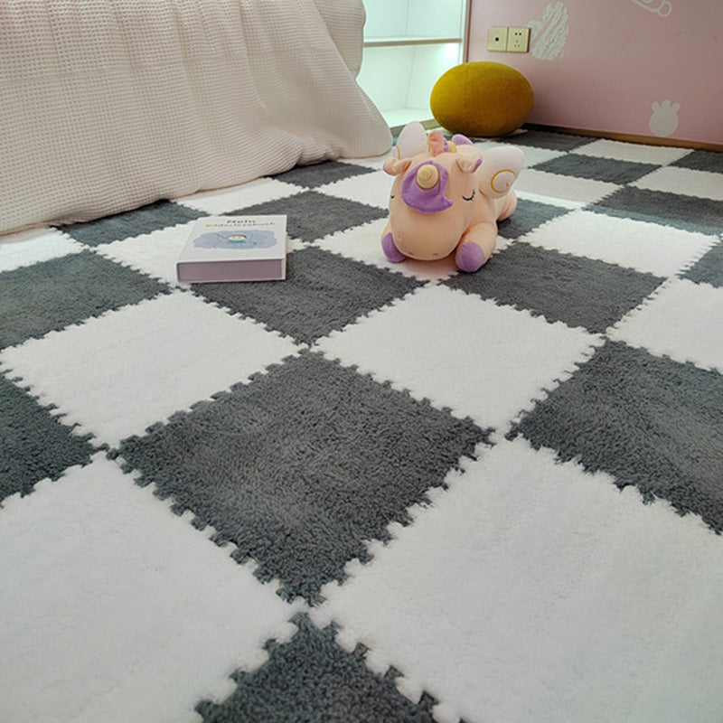 Plush Cut Composite Non-Slip Carpet Tiles for Indoor Bedroom - 12" x 12", view 25