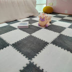 Plush Cut Composite Non-Slip Carpet Tiles for Indoor Bedroom - 12" x 12", view 25