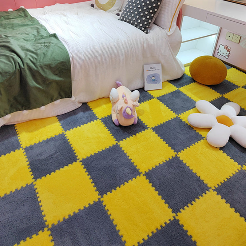 Plush Cut Composite Non-Slip Carpet Tiles for Indoor Bedroom - 12" x 12", view 27