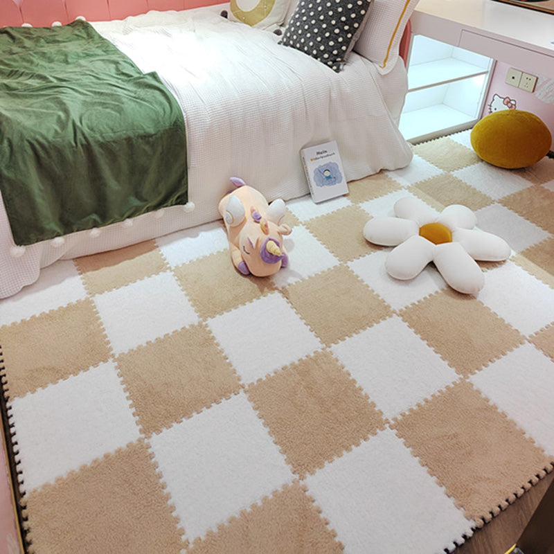 Plush Cut Composite Non-Slip Carpet Tiles for Indoor Bedroom - 12" x 12", view 2