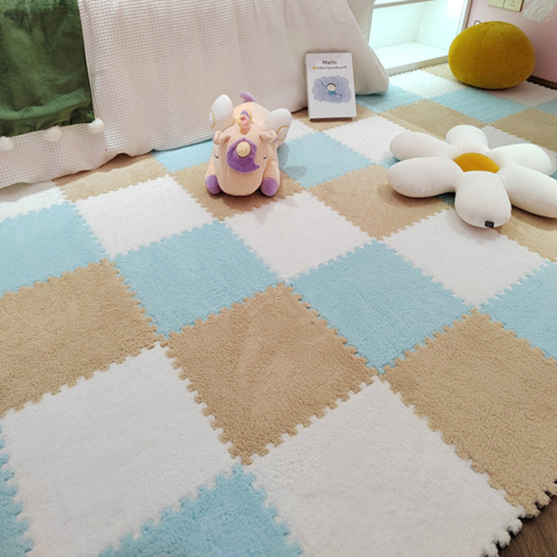 Plush Cut Composite Non-Slip Carpet Tiles for Indoor Bedroom - 12" x 12", view 26