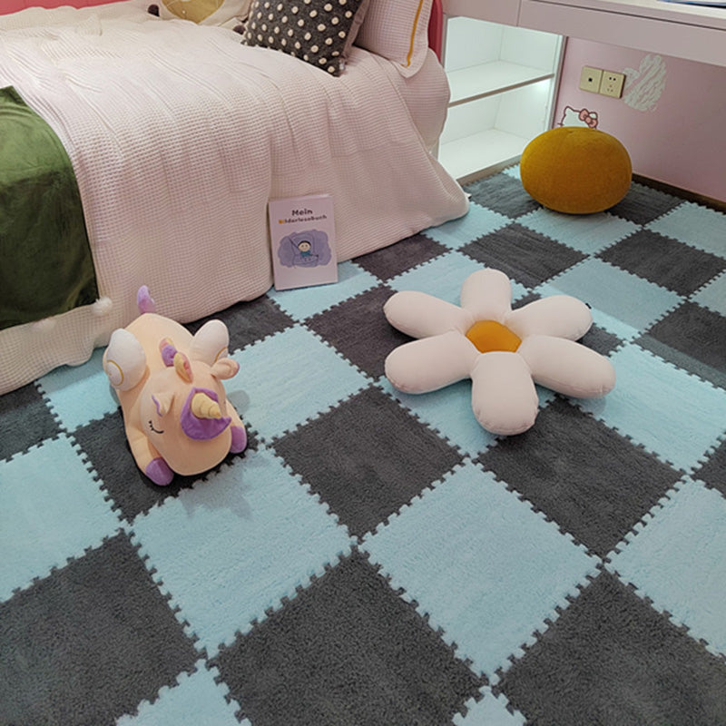 Plush Cut Composite Non-Slip Carpet Tiles for Indoor Bedroom - 12" x 12", view 24