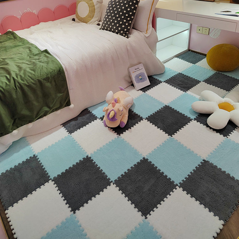 Plush Cut Composite Non-Slip Carpet Tiles for Indoor Bedroom - 12" x 12", view 36