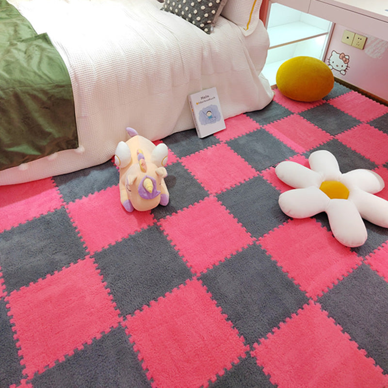 Plush Cut Composite Non-Slip Carpet Tiles for Indoor Bedroom - 12" x 12", view 38