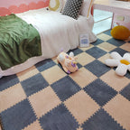 Plush Cut Composite Non-Slip Carpet Tiles for Indoor Bedroom - 12" x 12", view 3