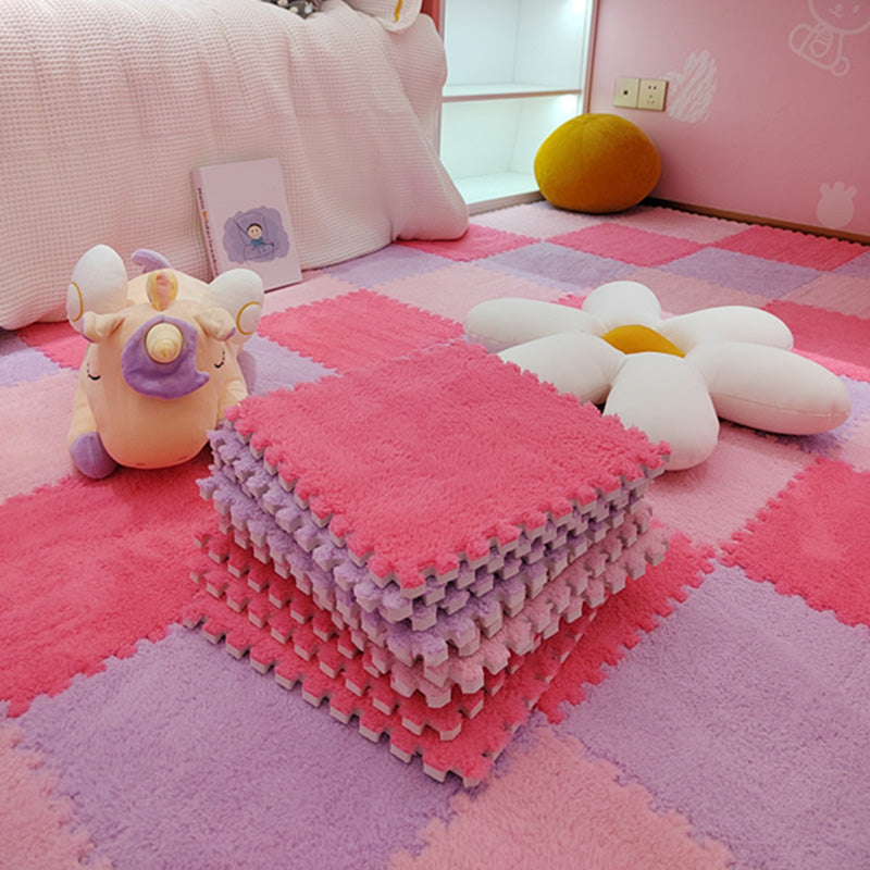 Plush Cut Composite Non-Slip Carpet Tiles for Indoor Bedroom - 12" x 12", view 22