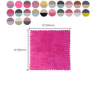 Plush Cut Composite Non-Slip Carpet Tiles for Indoor Bedroom - 12" x 12"