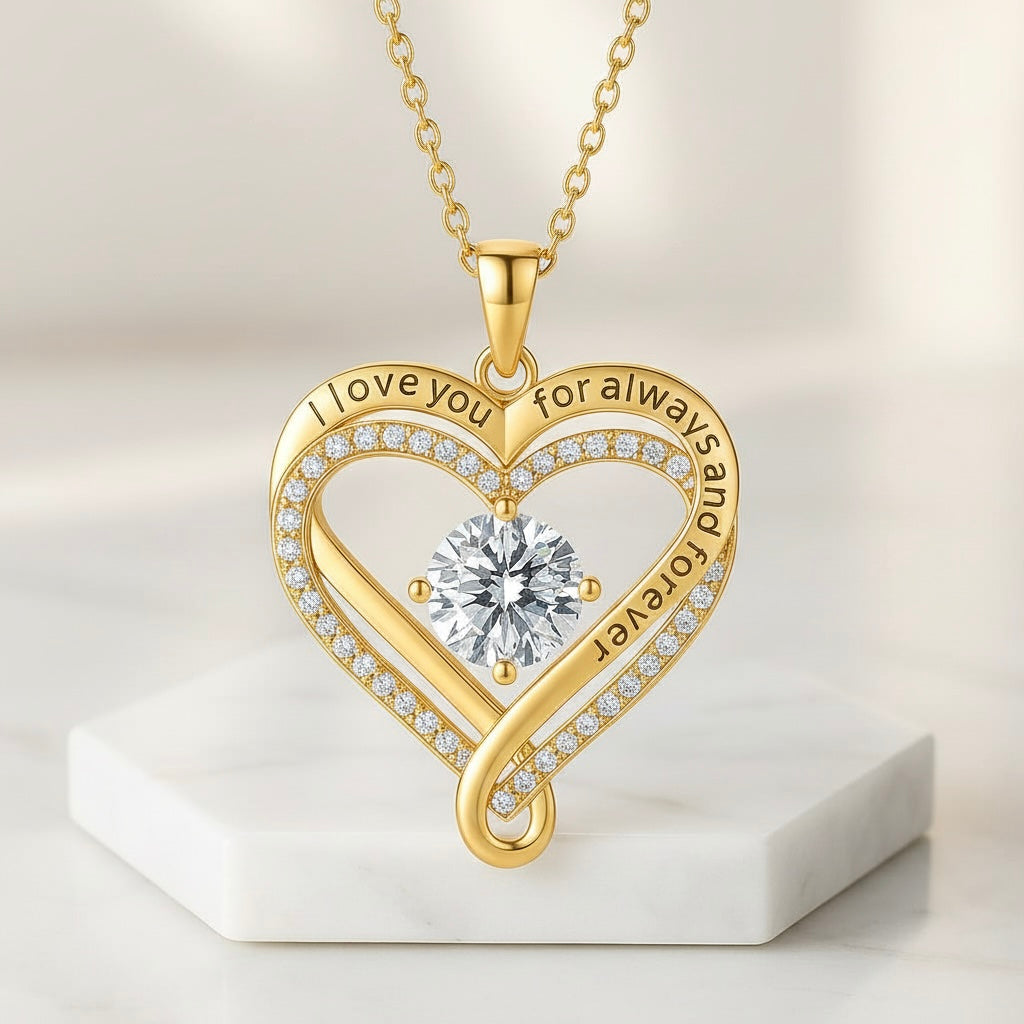 Sterling Silver Necklace for Wife - 2.5 cm Pendant, Adjustable 45 cm Chain, view 4