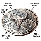 Metal Oval Cowboys Belt Buckle - Zinc Alloy, 3.03 x 2.36 Inch, view 8
