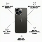 Aluminium iPhone Case - Slim Snap-Fit Bumper, Precision Cutouts, view 6