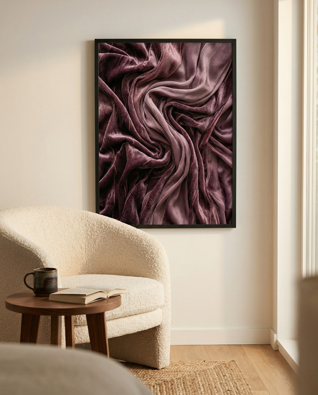 Purple Abstract Print - Velvet Fold-Welvere