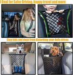 Stretchable Car Seat Divider and Storage Net with Pet Barrier - Mesh, 9.86 in, view 5