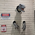 Wall Bursting Velociraptor Decorations - Resin, 13x8x8 cm Head, view 3