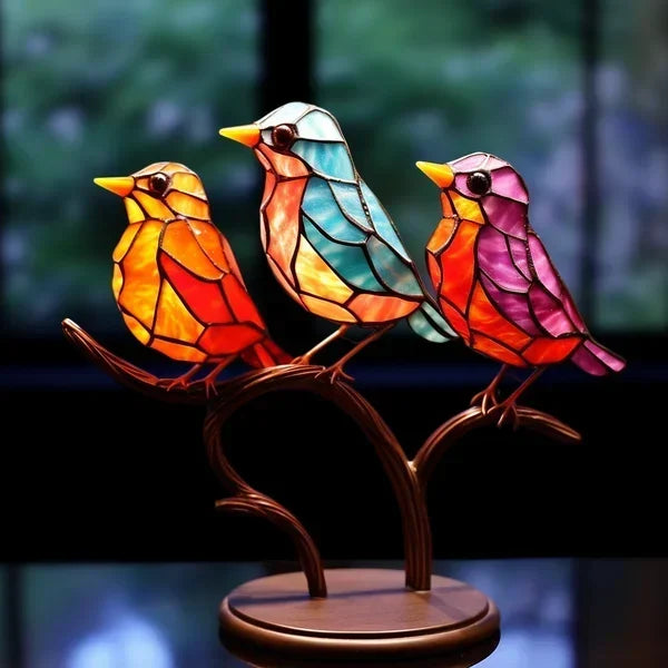 Coloured Glass Birds for Interior Decor - Decorative Ornament, view 4