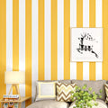 Wide Stripes Non-Adhesive Wallpaper Roll for Coffee Room, 33ft x 20.5in, Moisture Resistant