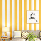 Wide Stripes Non-Adhesive Wallpaper Roll for Coffee Room, 33ft x 20.5in, Moisture Resistant