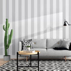 Wide Stripes Non-Adhesive Wallpaper Roll for Coffee Room, 33ft x 20.5in, Moisture Resistant, view 5