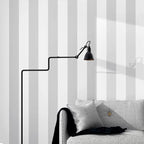 Wide Stripes Non-Adhesive Wallpaper Roll for Coffee Room, 33ft x 20.5in, Moisture Resistant, view 7