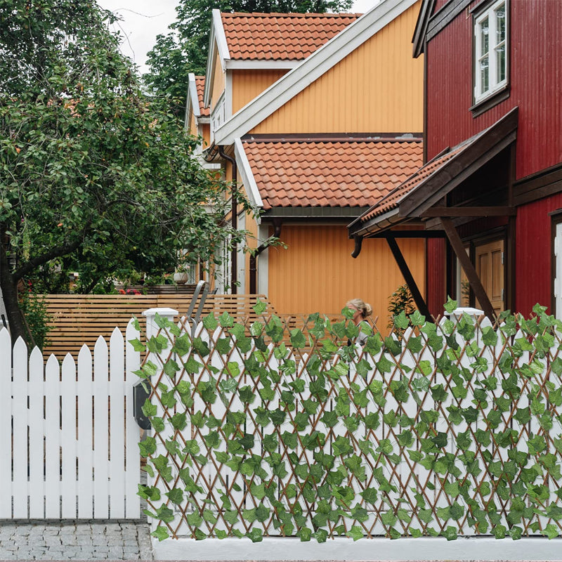 Expandable Artificial Privacy Fence for Garden or Indoor - 40cm, Ivy Leaves, view 8