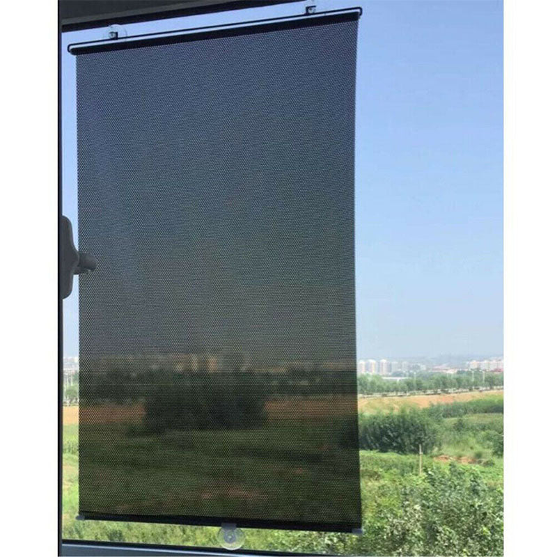 Piercing-Free Suction Cup Sunshade for Windows - PVC, Black